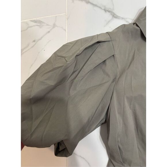 SIMKHAI Cleo Pleated Poplin Balloon Dress - Picture 4 of 8